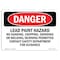 Signmission OSHA Sign, 7" Height, 10" Width, Rigid Plastic, Lead Paint Hazard No Sanding Chipping, Landscape OS-DS-P-710-L-1942 - alternate 1